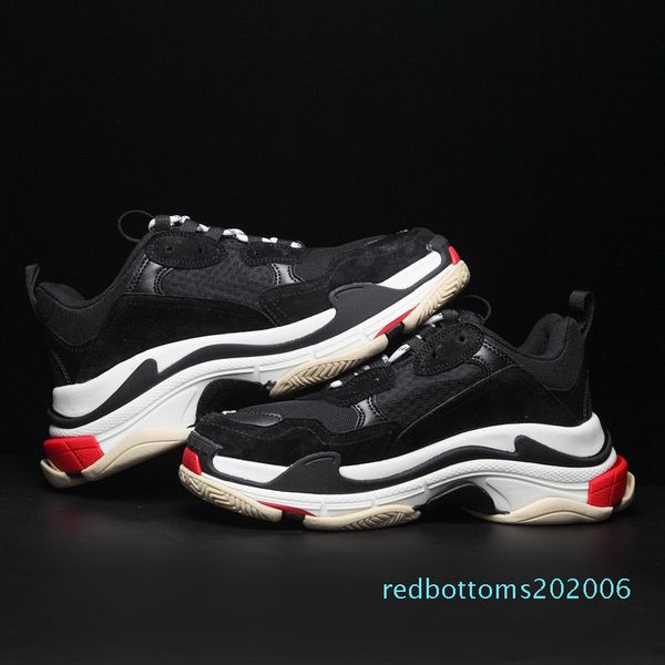 

men rhyton casual shoes dad sneaker paris fashion luxury designer women shoes platform tripler strawberry wave mouth tiger web print t01, Black