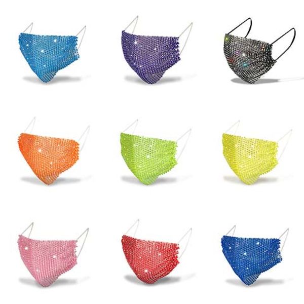 

outdoor seamless bling rhinestone skull scarf face mask scarf cycling night club masks warm neckerchief outdoor facial party masks#776