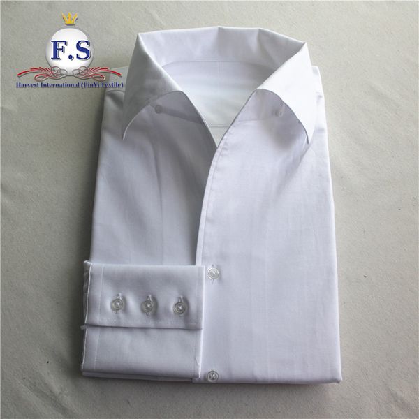 

make to measure one piece collar men dress shirt with long sleeve, White;black
