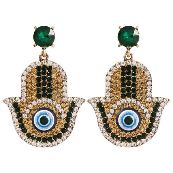 

Women Hand Evil Eyes Earrings Statement Handmade Dangle Fringe Palm Earrings Perfect Gift for Love, Family, and Friends