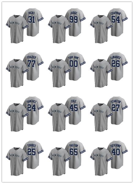 

new york yankees men women youth 45 gerrit cole 26 dj lemahieu road baseball jersey, Black