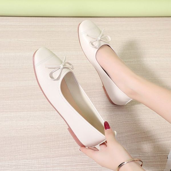 

korean shoes bow-knot elegant female footwear women's moccasins casual sneaker square toe all-match shallow mouth autumn 2020, Black