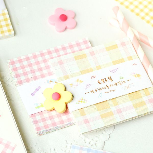 

Checks Party Series Memo Pad Background Decorative Notes Memo Notepad School Office Supply Escolar Papelaria Stationery