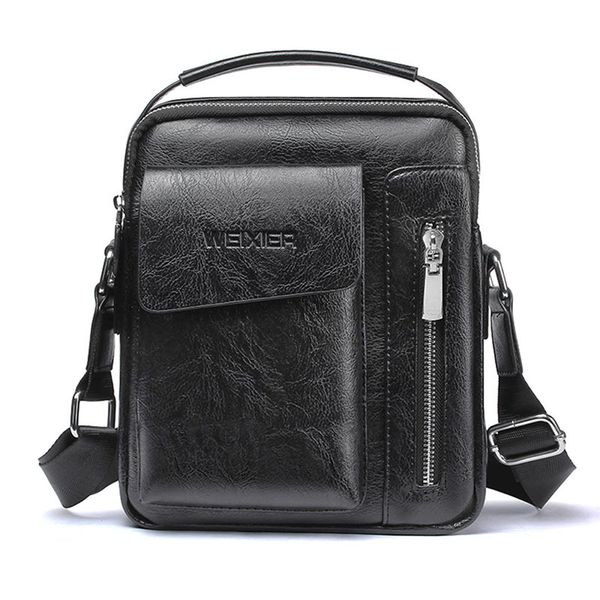

casual men shoulder bag vintage crossbody bags male bag pu leather handbag capacity men messenger bags tote