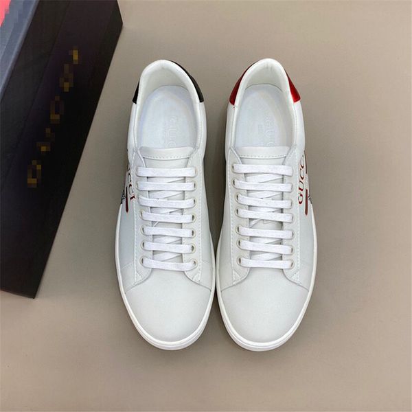 

2020 new arrival casual shoes men leather flat shoes lace-up low sneakers tenis masculino quality, Black