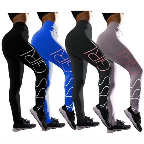 

letter digital printing high waist tight pants digital tight pants bossgirl women's fitness yoga sports leisure leggings, Black;white