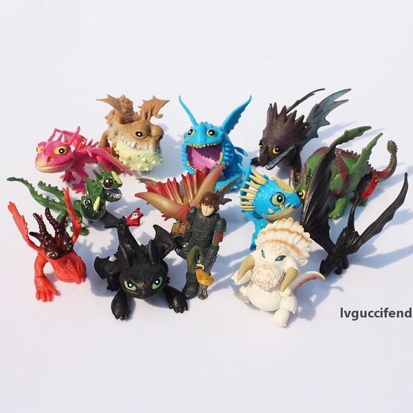 

train dragon pvc figure toys cartoon classic toothless skull gronckle deadly nadder night fury dragon figures tta379