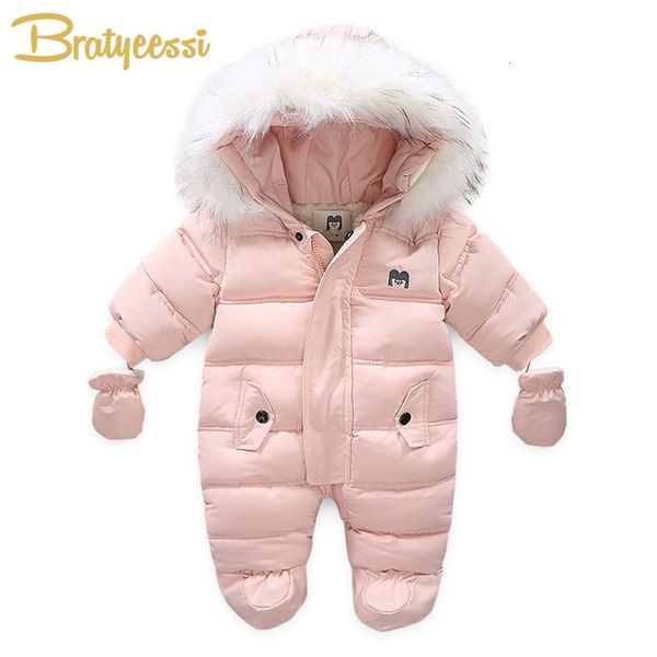 

2020 baby girls clothes plush lining baby romper winter thick toddler boy jumpsuit rompers long sleeve hooded infant onesie, Blue
