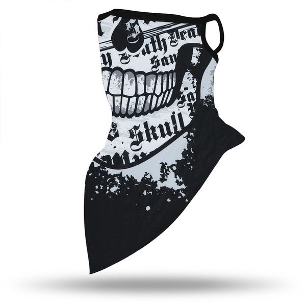 

halloween scary mask festival skull masks skeleton outdoor motorcycle bicycle multi masks scarf half face mask cap neck ghost#208, Black