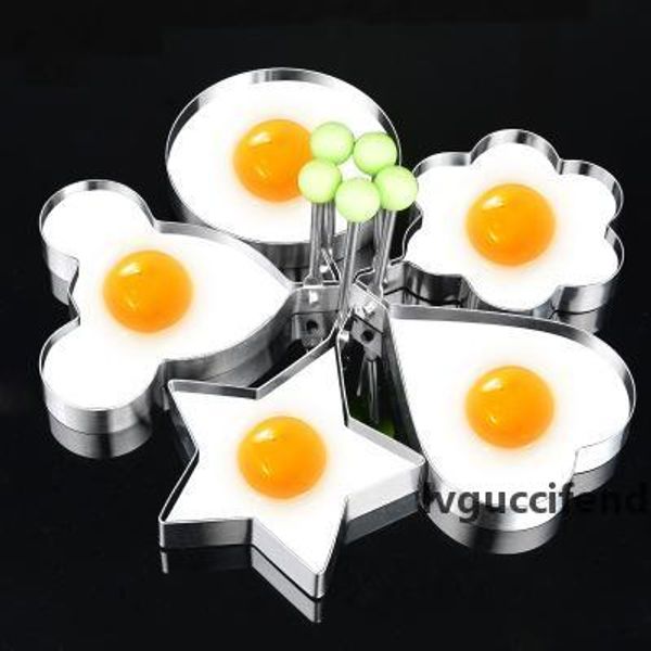 

egg pancake mold diy cute shaped mold food grade stainless steel fried egg ring molds creative baking breakfast kitchen tools yfa364