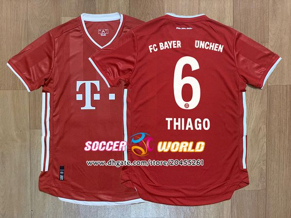 

top 2020 бавария футбол джерси sane главная красный fit плеер версии 20 21 сезона bayern левандовски тьяго muller алаба munich uniformsize s, Black;yellow