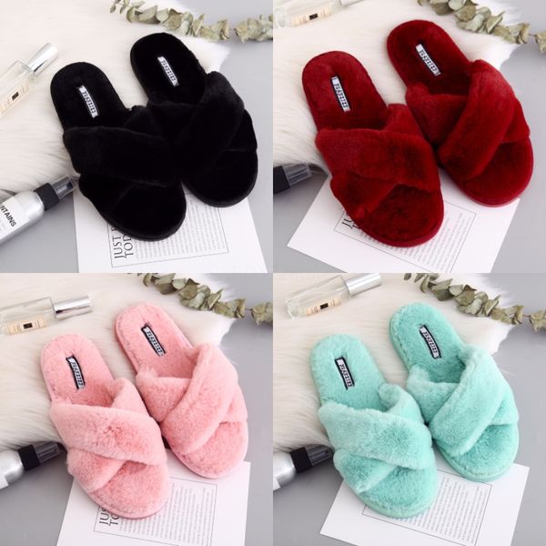 

new low heels suede women designer sandals lady fashion casual beach shoes female slippers green khaki black pink color 111 l03#638