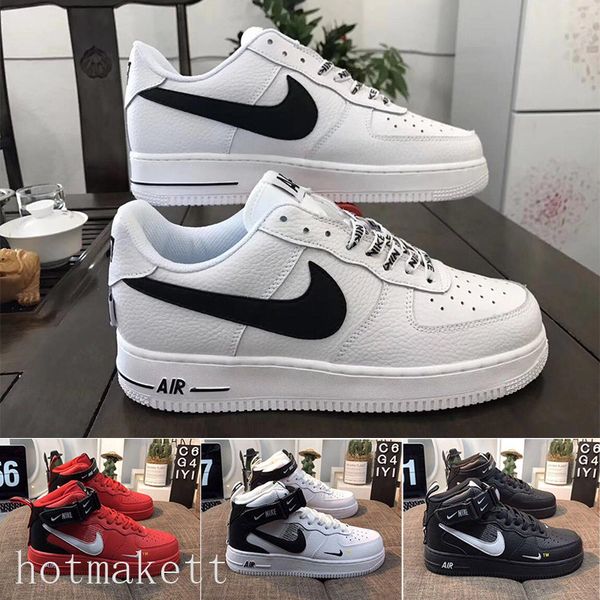 

2019 one 1 dunk utility men lady casual shoes skateboarding black white just orange wheat women men high low cut trainers platform sneaker g