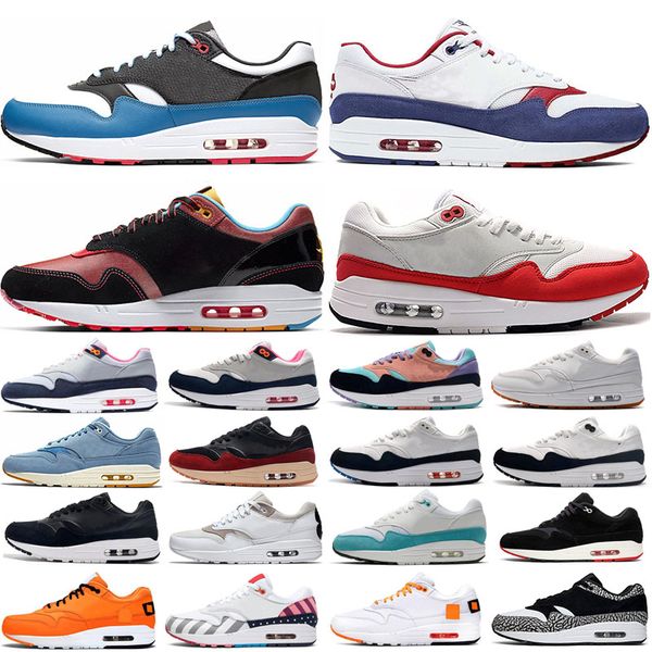 

1s men women running shoes 1 anniversary royal patch parra black elephant 87 work blue mens fashion trainers sneakers sports shoes 36-45