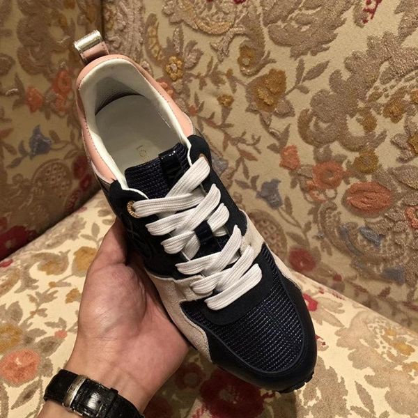 

2020p роскошные пользовательские запуск кроссовки кожа mesh сращивание с низким верхом повседневный tide обувь, лидирующий модные wild party, Black