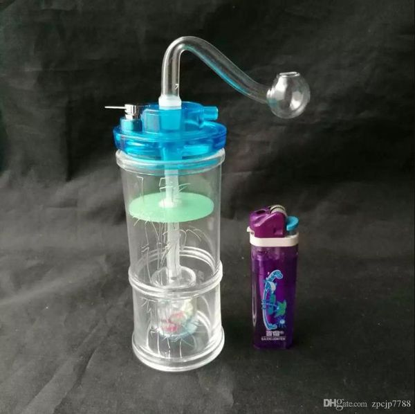 Accessori bong in vetro narghilè di bambù, accessori bong in vetro all'ingrosso, narghilè in vetro, fumo di pipa ad acqua spedizione gratuita