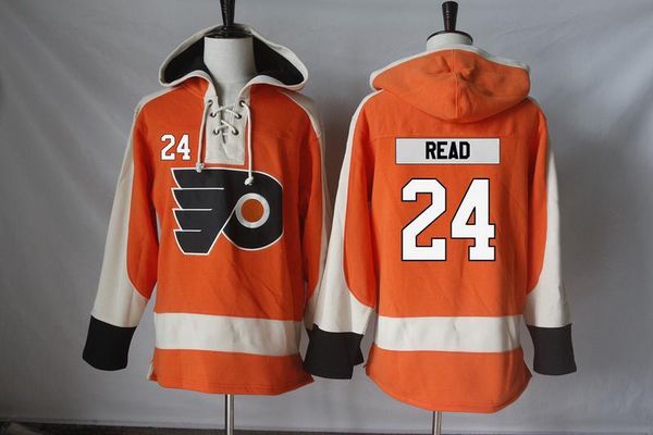 

philadelphia flyers jersey 24 matt read 27 boyd gordon 28 claude giroux 32 mark streit 35 steve mason 39 mark alt mens hoodies sweatshirts, Black;red
