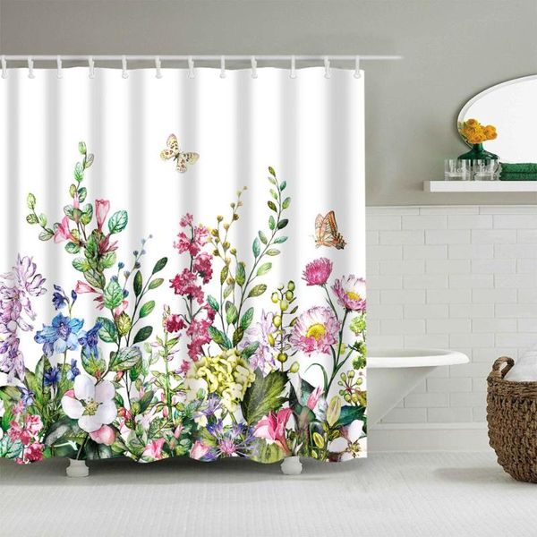 

natural landscape colorful shower curtains deco for bathroom waterproof polyester eco-friendly soft fabric 150*180&180*180