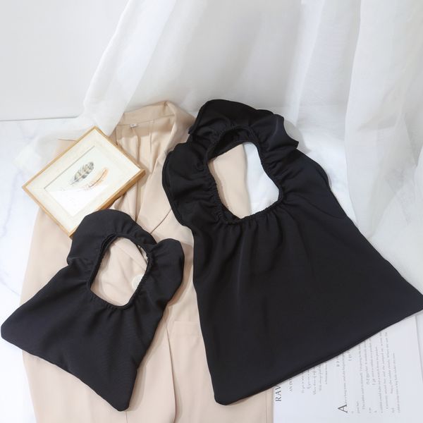 

qiaoge new south korean silk h h cloth large and small korean style one shoulder armpit hand bag two-piece set mother bag
