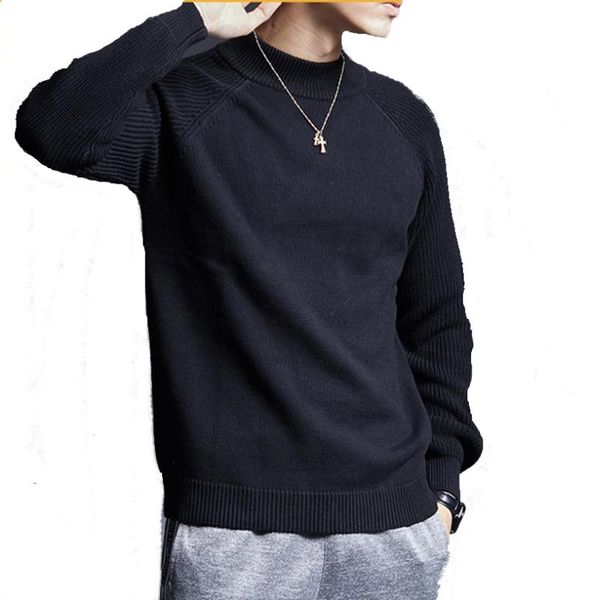 

2020 new fashion brand sweater man pullovers turtleneck slim fit jumpers knitwear thick autumn korean style mens clothes j762, White;black