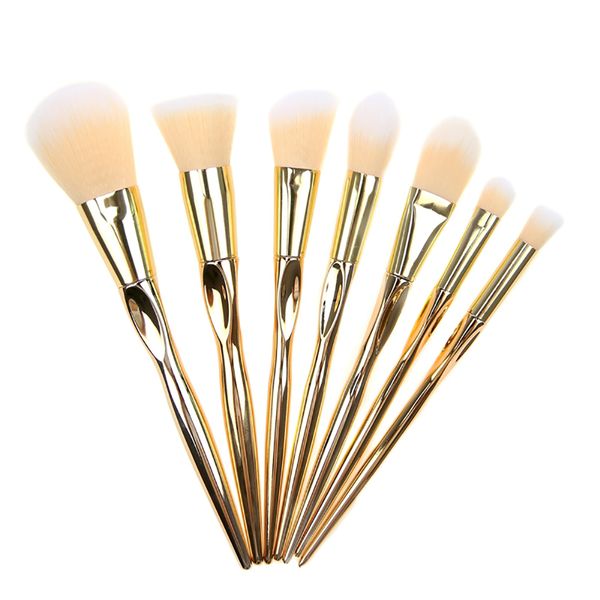 

7pcs golden diamond makeup brushes set beauty make up brush tool cosmetic powder foundation blending eye shadow eyebrow brush