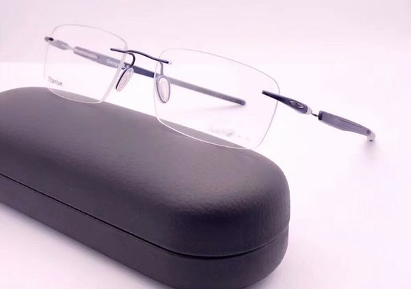 

2020 sport-brand xo5126 rimless glasses male rectangular light-weight pure-titanium prescription designer glasses eyeglasses full-set case