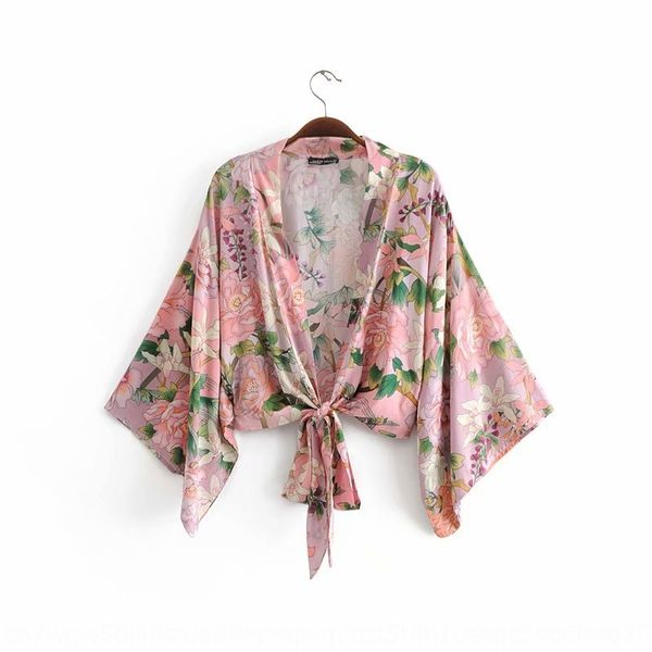 

mitnw autumn women's cotton printed style lace-up cardigan for women 8262 autumn women's cotton printed coat kimono kimono kimonos, Black