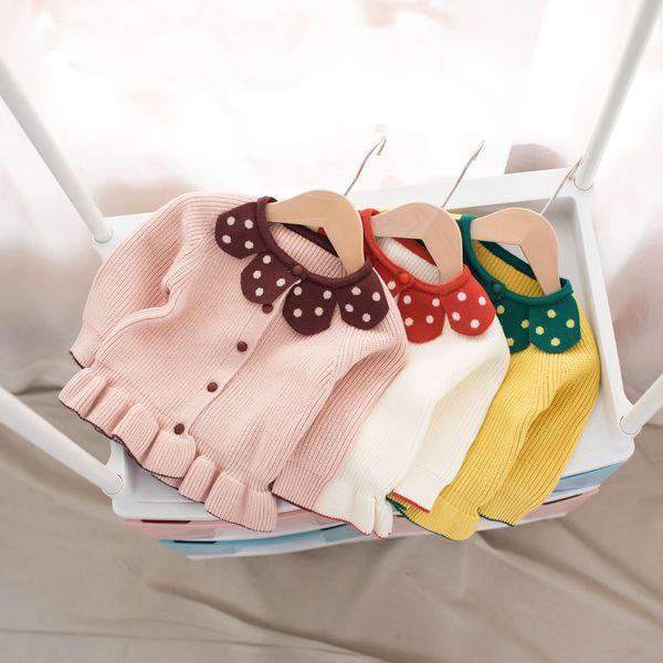 

kids designer clothes girls childrens sweater cardigan autumn and winter clothes baby girls sweater korean style lace collar girls coat a ge, Blue