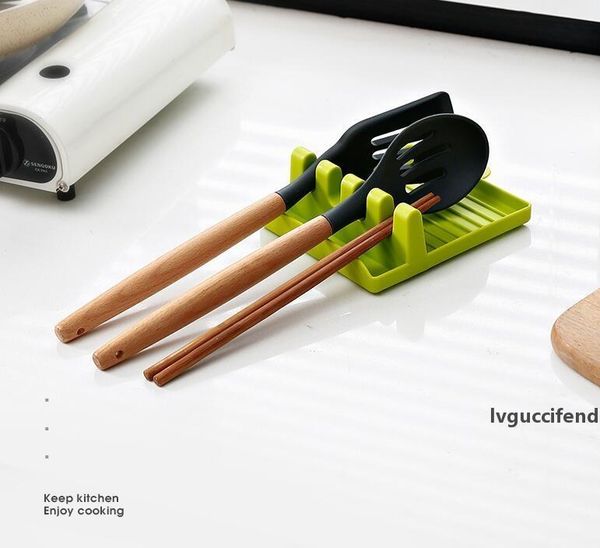 

kitchen utensil rest with drip pad for multiple utensils pp heat-resistant spoon rest spoon holder for stove top