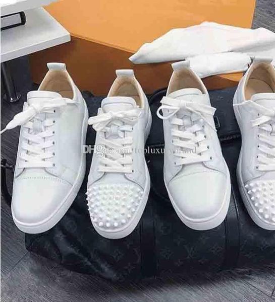 

wholesale paris red soles shoes junior spikes orlato men's flat suede leather red bottom sneaker studded red sole shoes rivets classic, Black