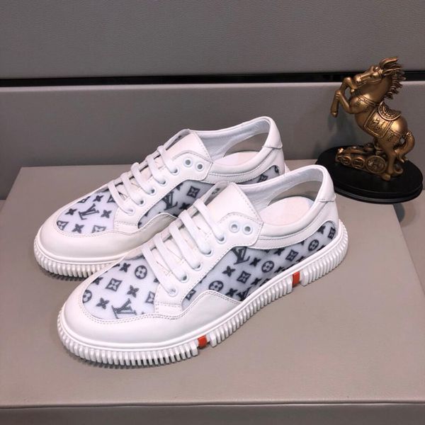 

2020-2019j summer new trend high-end brand printing letters men's lace-up casual shoes, fashion versatile comfortable sports shoes, siz