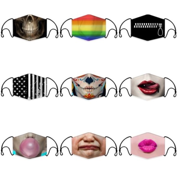

s anti-pollution masks boy girl cartoon mouth face masks s anti-dust breathable earloop washable reusable cotton mask#657