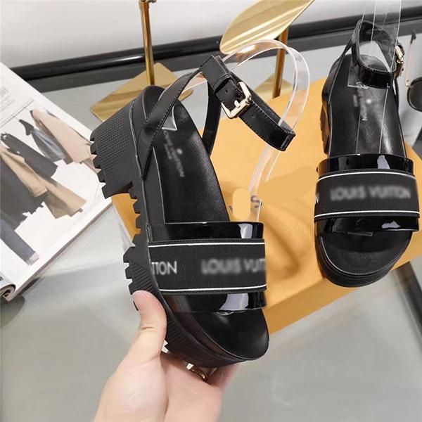 

nn2 sandals causal slippers thick bottom chunky heesl girls tian/blooms print slide sandals outdoor beach flip flops, Black