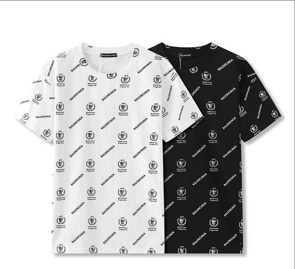 

2020 the new summer women's pure cotton short sleeves fashion printed loose-fitting black and white t-shirts designer t-shirts ing