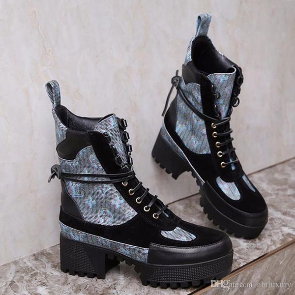 

women shoes fashion winter ankle boots laureate platform desert boot chaussures de femme luxury womens shoes vintage l78 bottes femmes, Black