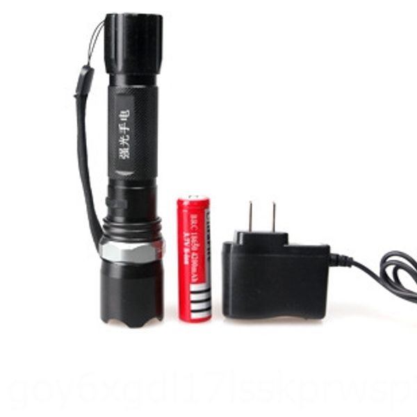 

rechargeable glare cree rotating flashlight flashlight zoom led long-range focusing focusing gift box set
