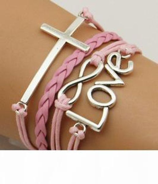 

r good a ++fashion cross the redemption of the love infinite symbol multi -layer bracelet fb140 mix order 20 pieces a lot charm bracele, Golden;silver