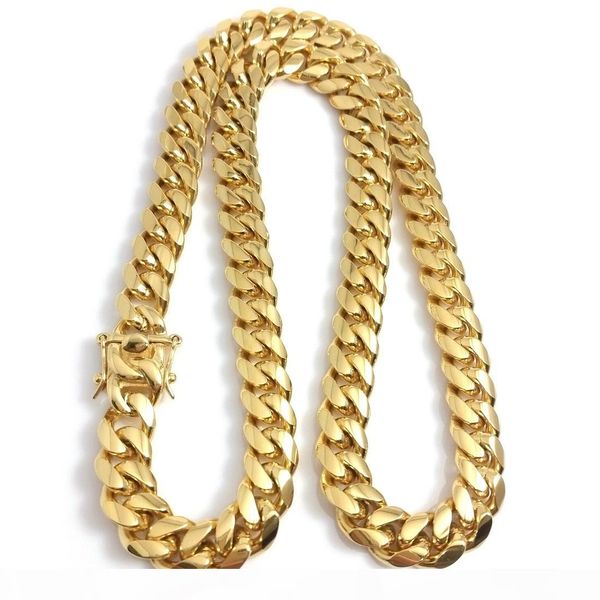 

designer 18k gold plated necklace mens chain luxury miami cuban link chains necklaces men punk curb dragon-beard clasp hip hop necklace, Silver
