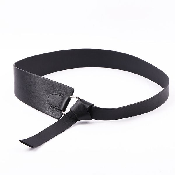 

black wide corset leather belt female waistband thin brown bow leisure belts for women wedding dress waistband lady, Black;brown