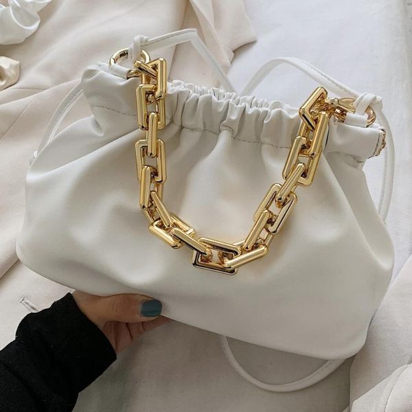 

casual women cloud summer crossbody bag with chain small shoulder bag cross body handbag purse female pu leatherr