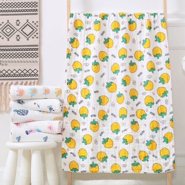 

class a origin 70*120cm baby bath towel 6-layer pure cotton gauze baby quilt newborn bath towel