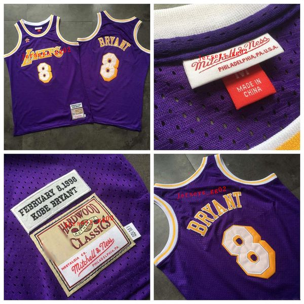 

mens los angeles lakers kobe 8 bryant 1998 all-star nba game authentic basketball jerseys mitchell ness dense au, Black;red