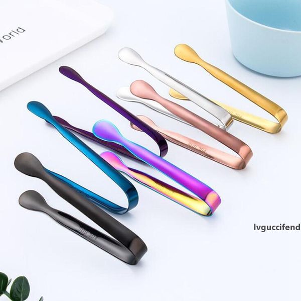 

stainless steel ice clip bread food ice clamp ice tongs titanium plated sugar clips bar kitchen accessories ooa7519-7