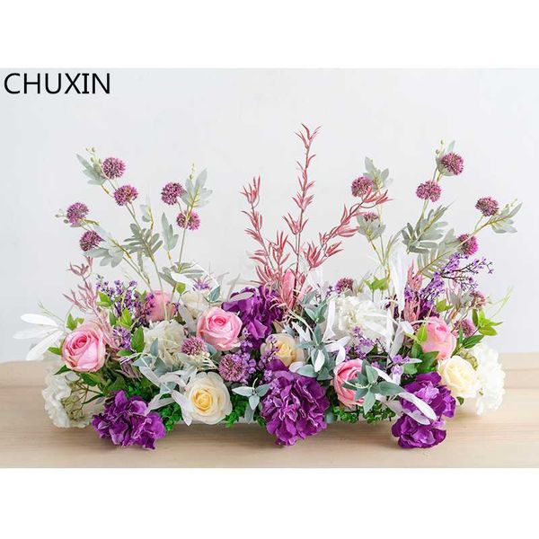 

wedding decoration artificial flower road lead layout decoration props rose row wedding stage simulation flower 1pc high quality