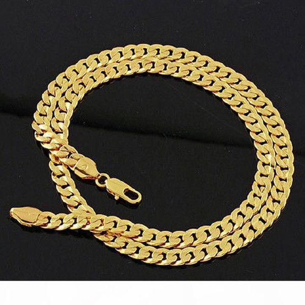 

heavy 24k real solid gold gf mens ожерелье 24" 10мм умерь chain 72g бесплатная доставка, Silver