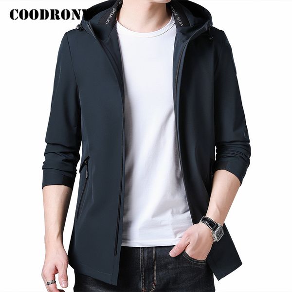 

coodrony brand jacket men streetwear fashion casual hooded coat 2020 autumn winter mens jackets and coats wear c8003, Black;brown