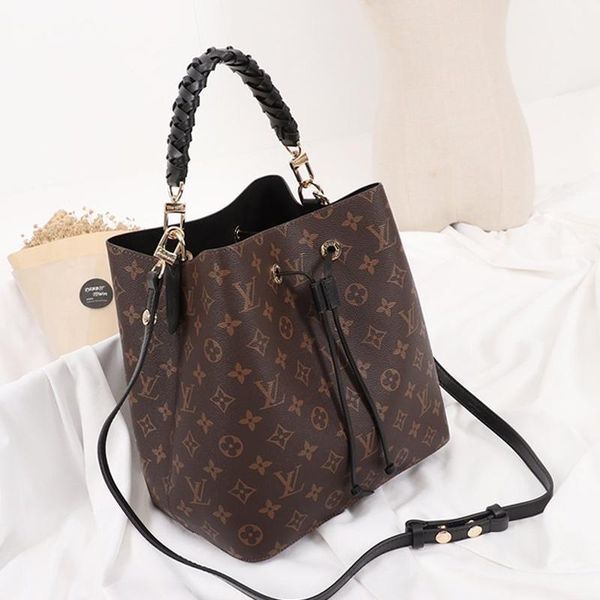 

drop ship womens bag fashion design style messenger bag luxury style leather bucket bag handbag drawstring shoulder bags sale