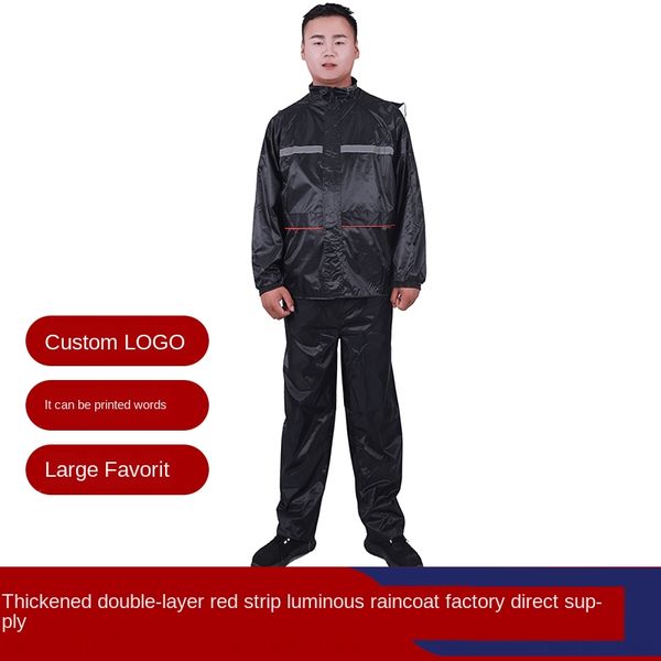 

tgvmq double-layer thickened suit double laye straight professional single double-layer thickened split suit raincoat straight, Red;brown
