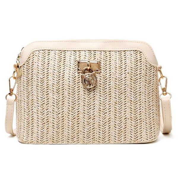 

women fashion handbag shoulder bag ladies summer straw woven crossbody tote