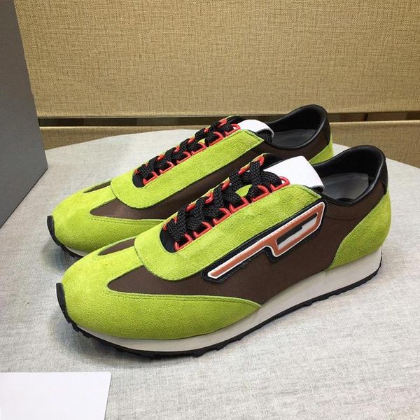 

new comfortable suede and nylon sneakers mens shoes outdoor walking vintage sneakers fashion casual lace -up men shoes scarpe da uomo di lus, Black